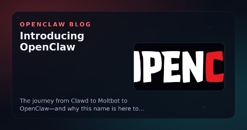 Introducing OpenClaw - OpenClaw Blog