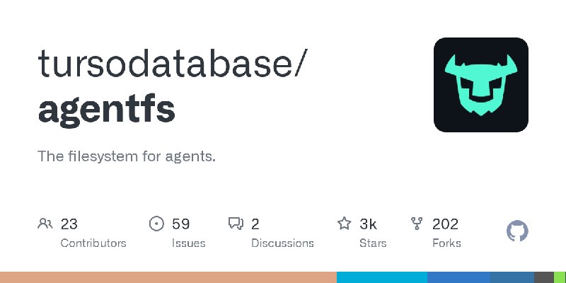 GitHub - tursodatabase/agentfs: The filesystem for agents.