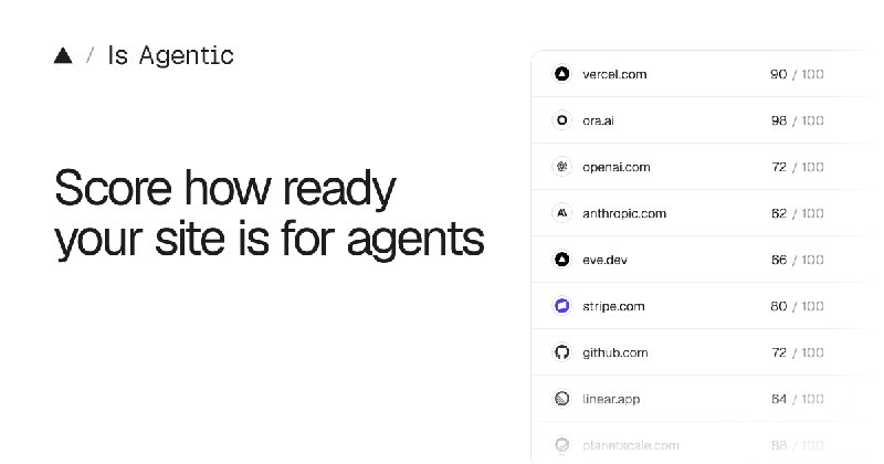 Is Agentic: AI Agent Readiness Score for your Site and App